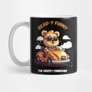 Funny bear ride a car Mug